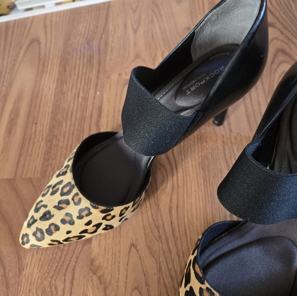 Rockport, Leopard Print Women's Shoes with Black Strap - Picture 3 of 9
